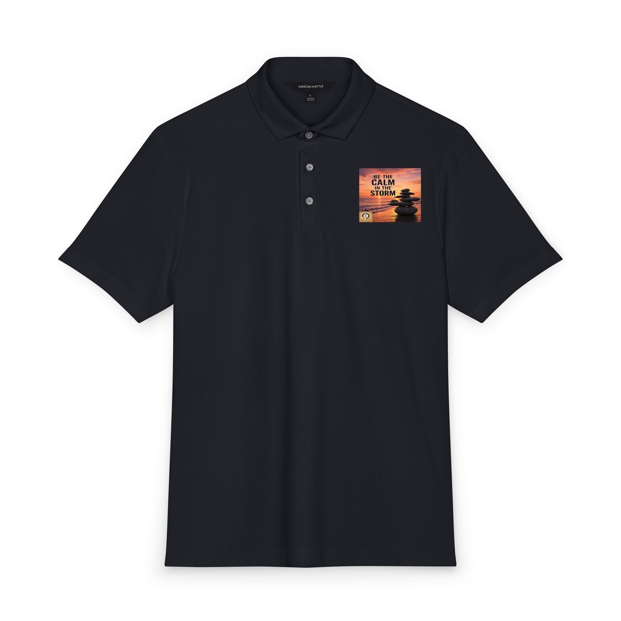 Centered & Strong Polo — Men's Stretch Jersey Polo