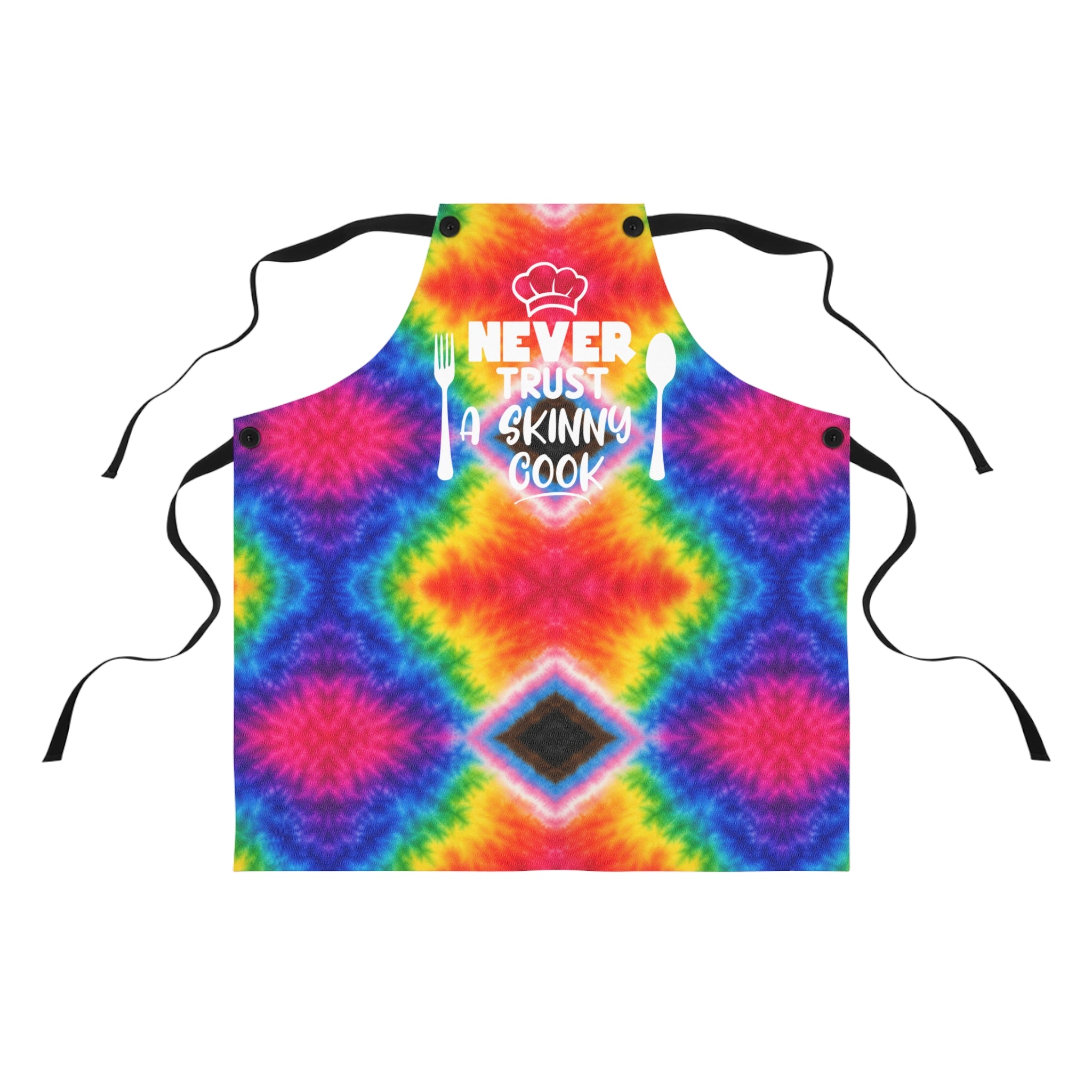 Tie-Dye Apron — "Never Trust a Skinny Cook" Funny Kitchen Apron