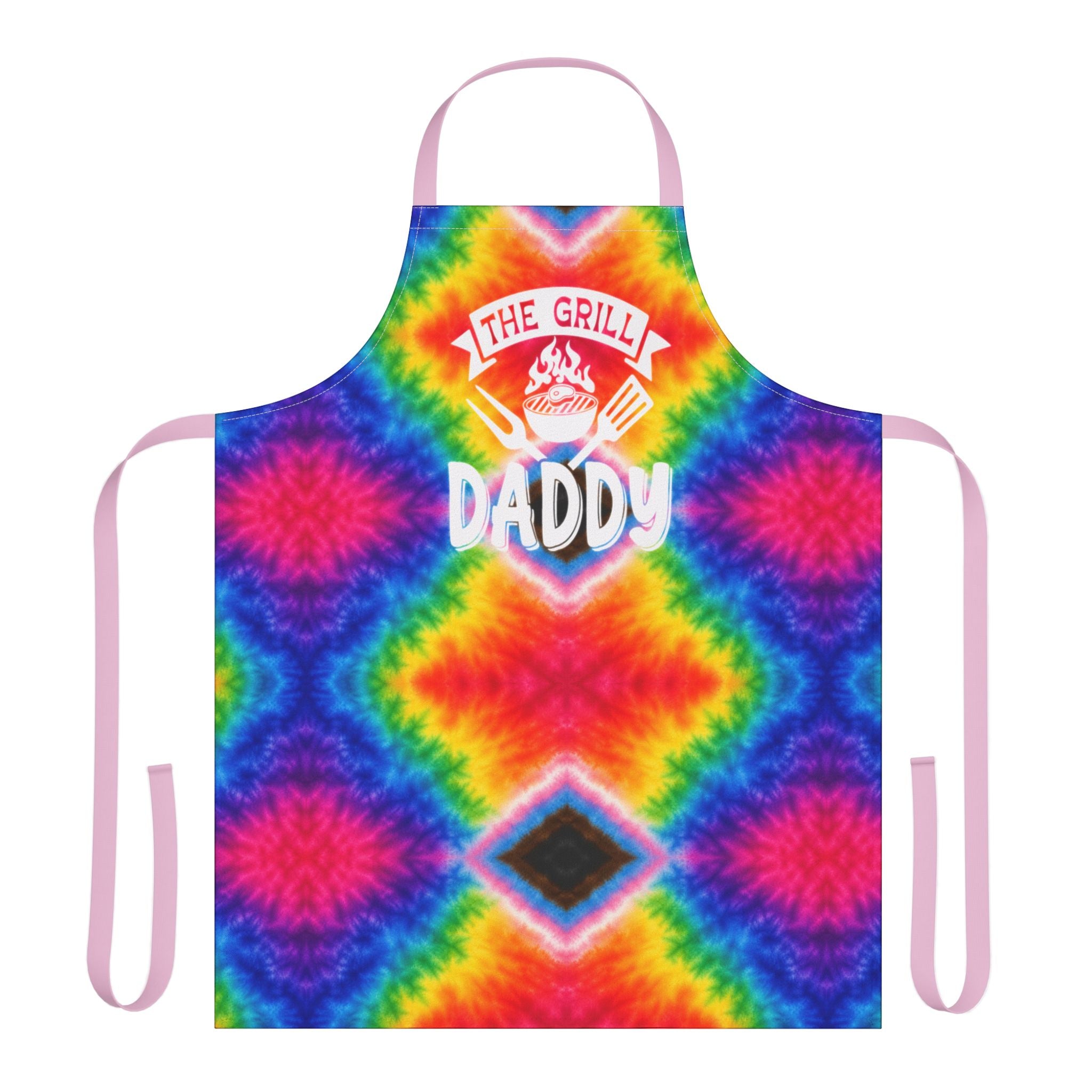 Tie-Dye "The Grill Daddy" Apron — Fun BBQ Gift for Dad