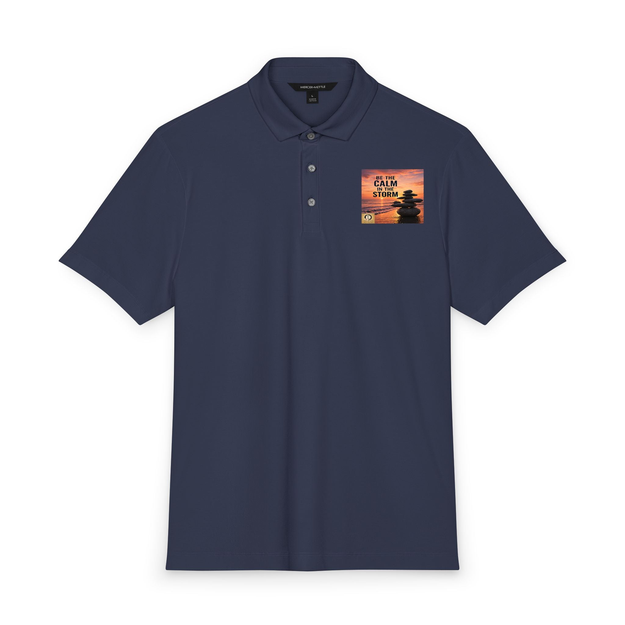 Centered & Strong Polo — Men's Stretch Jersey Polo