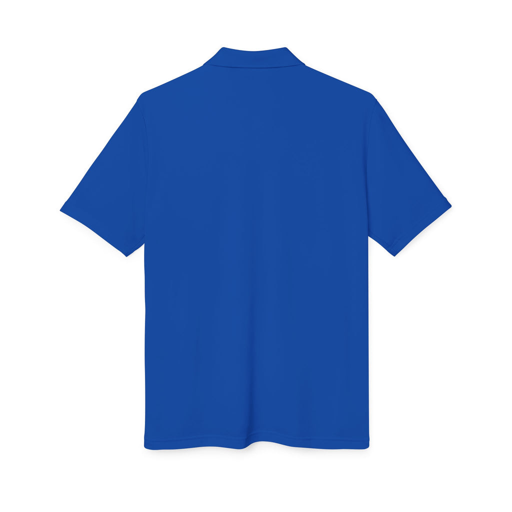 Orange Golf Polo with 'Back Nine' Vintage Crest – Performance Athletic Shirt