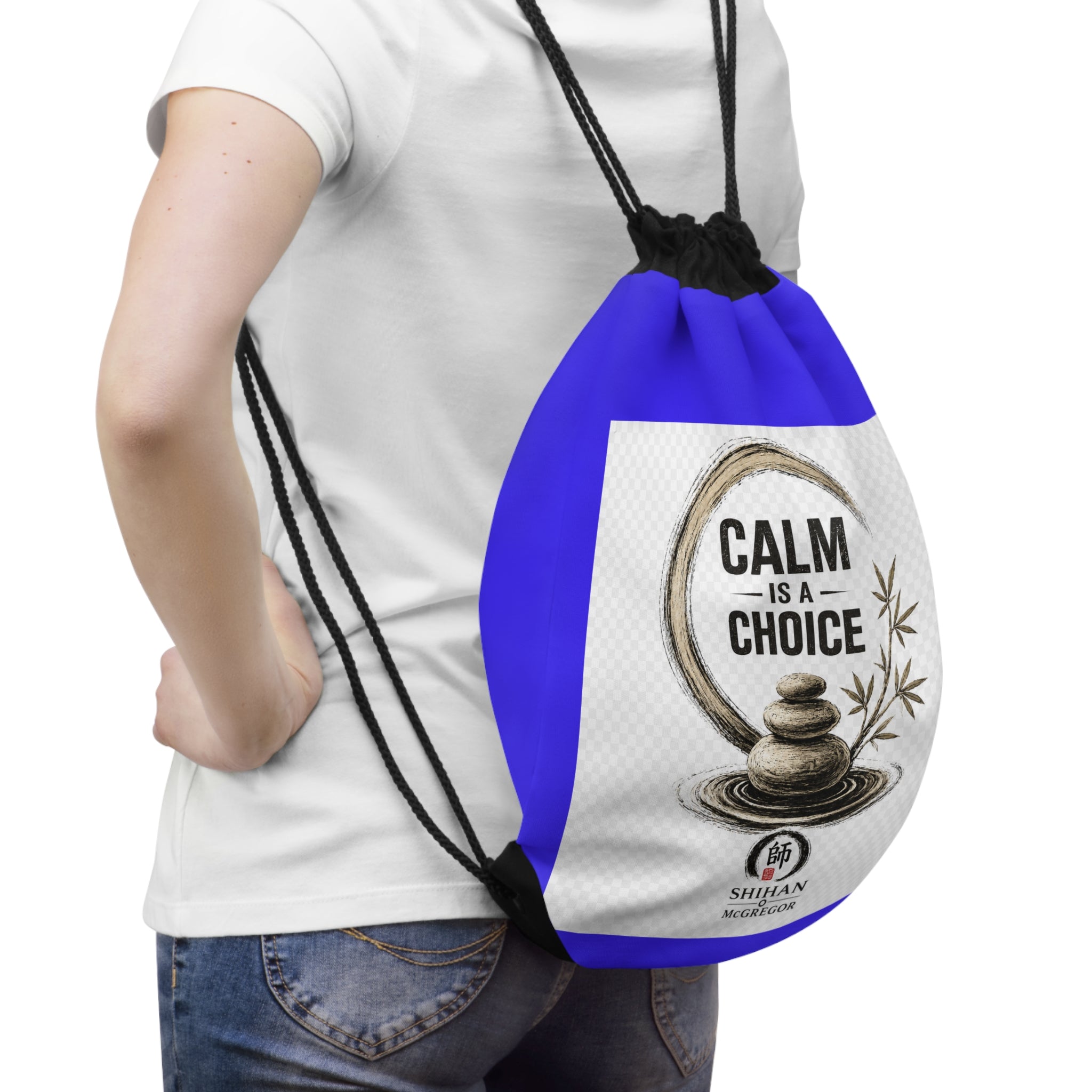 Prescription Calm Drawstring Bag – "Calm Is A Choice" Motivational Gym Sack