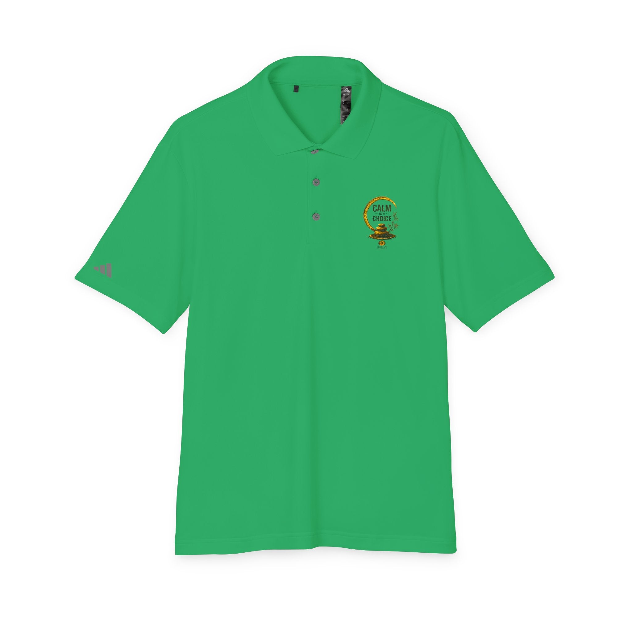 Orange Golf Polo with 'Back Nine' Vintage Crest – Performance Athletic Shirt