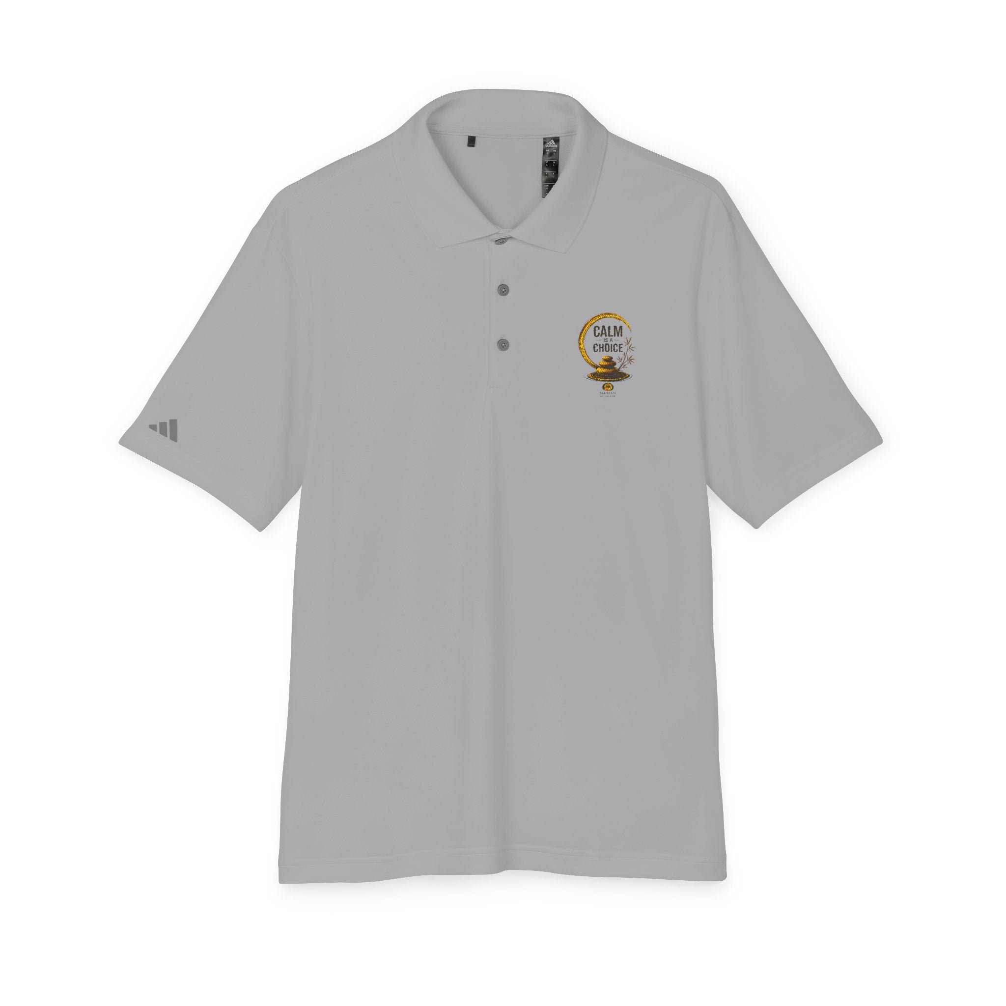 Orange Golf Polo with 'Back Nine' Vintage Crest – Performance Athletic Shirt