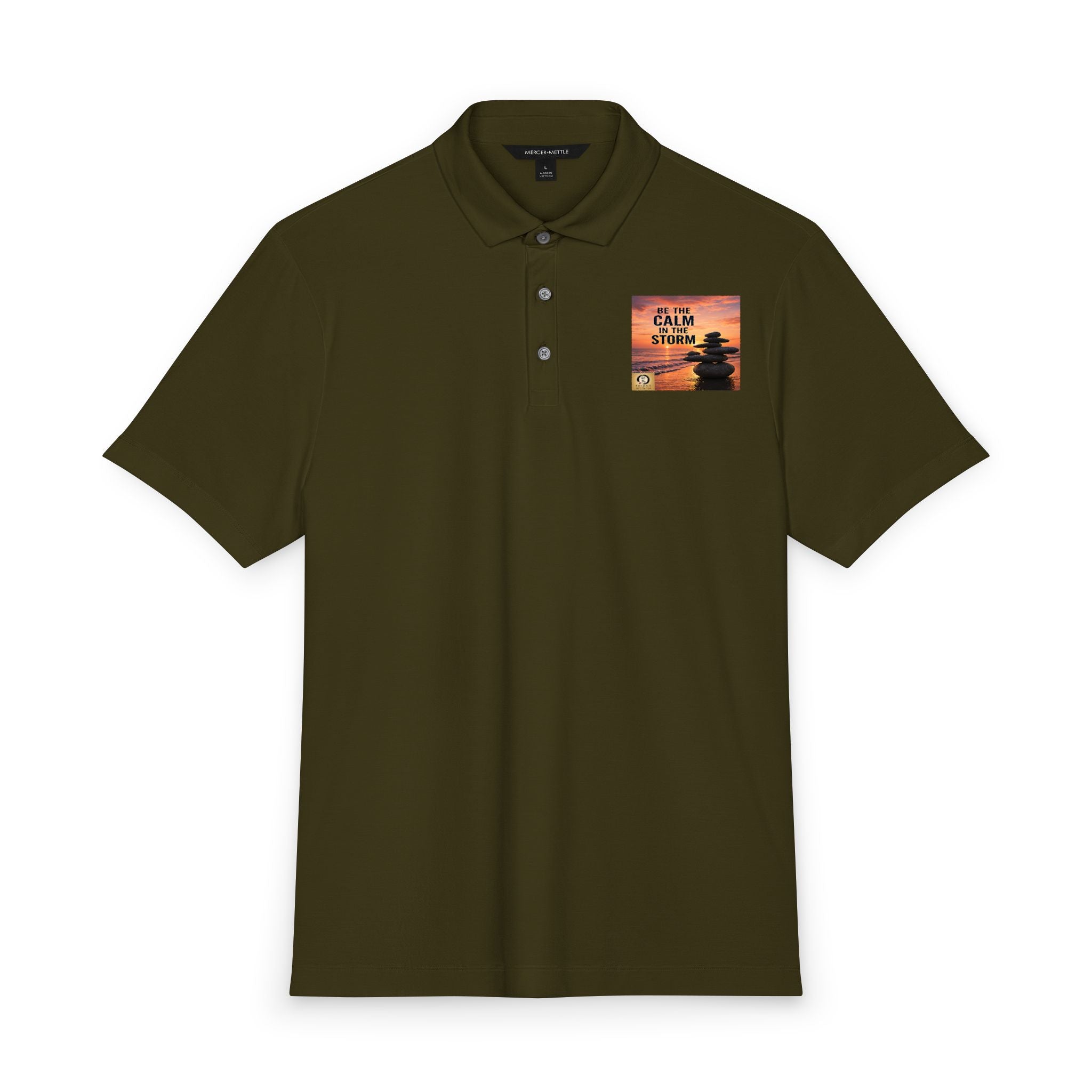 Centered & Strong Polo — Men's Stretch Jersey Polo