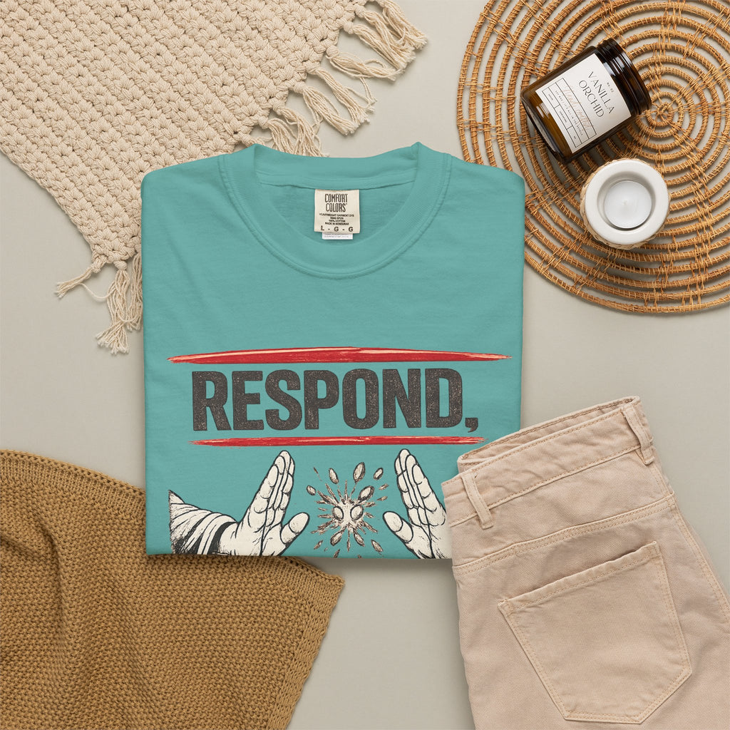 Respond Don’t React T-Shirt — Martial Arts Inspirational Tee