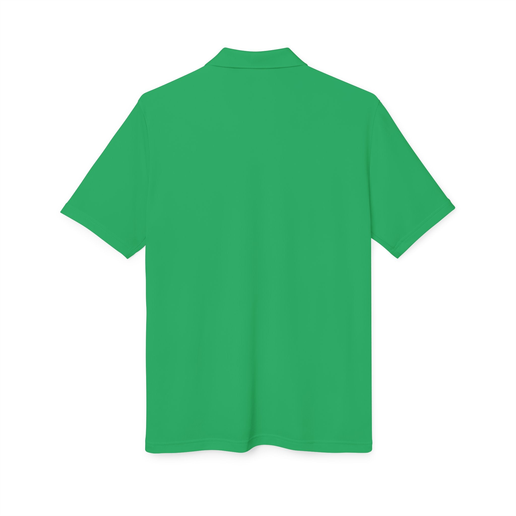 Orange Golf Polo with 'Back Nine' Vintage Crest – Performance Athletic Shirt