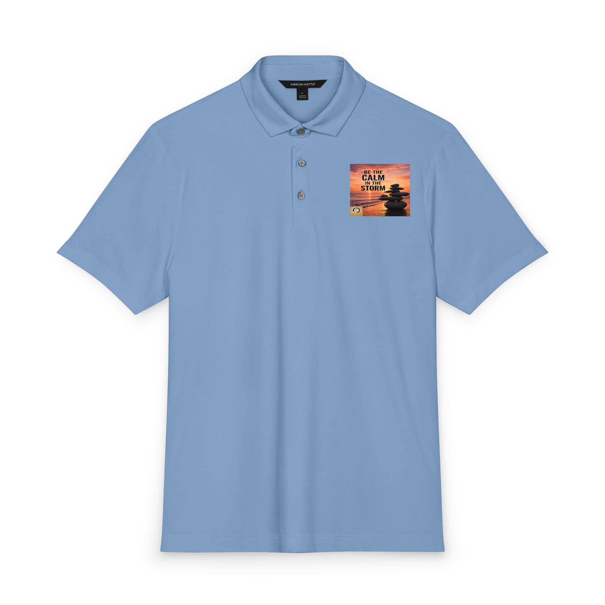 Centered & Strong Polo — Men's Stretch Jersey Polo