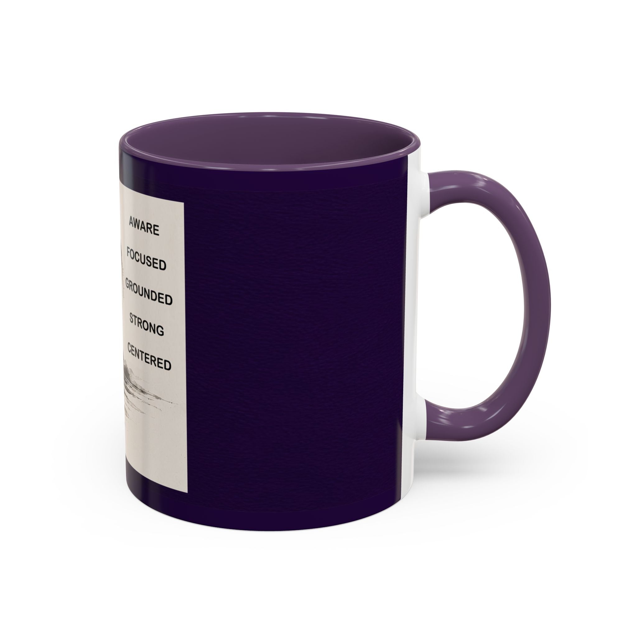 Zen Stacked Stones Coffee Mug – "Aware, Focused, Grounded, Strong, Centered" Accent Mug