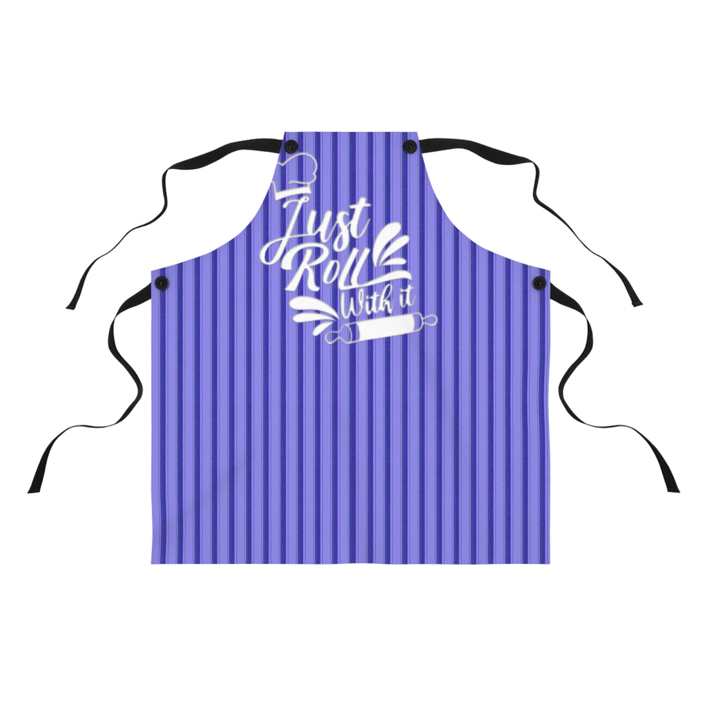Apron — "Just Roll With It" Striped Baking Apron