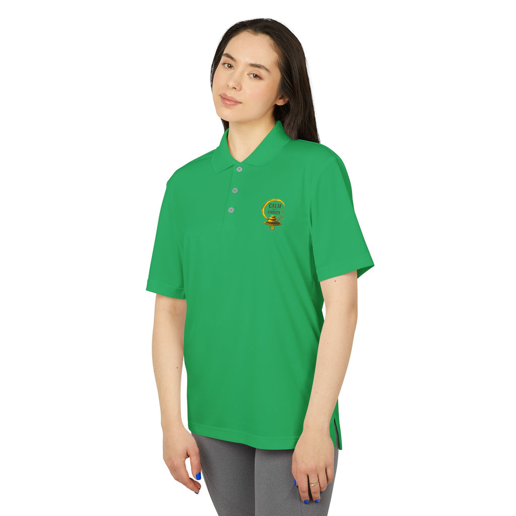 Orange Golf Polo with 'Back Nine' Vintage Crest – Performance Athletic Shirt