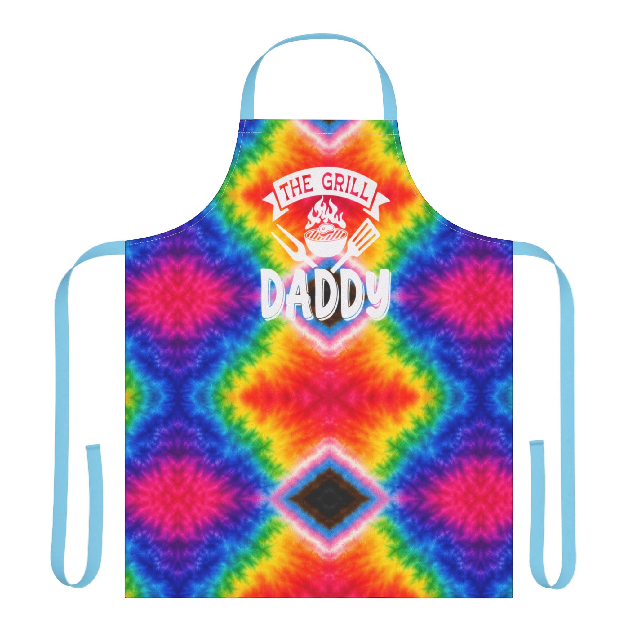 Tie-Dye "The Grill Daddy" Apron — Fun BBQ Gift for Dad