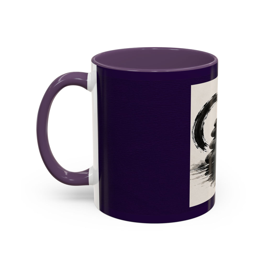 Zen Stacked Stones Coffee Mug – "Aware, Focused, Grounded, Strong, Centered" Accent Mug