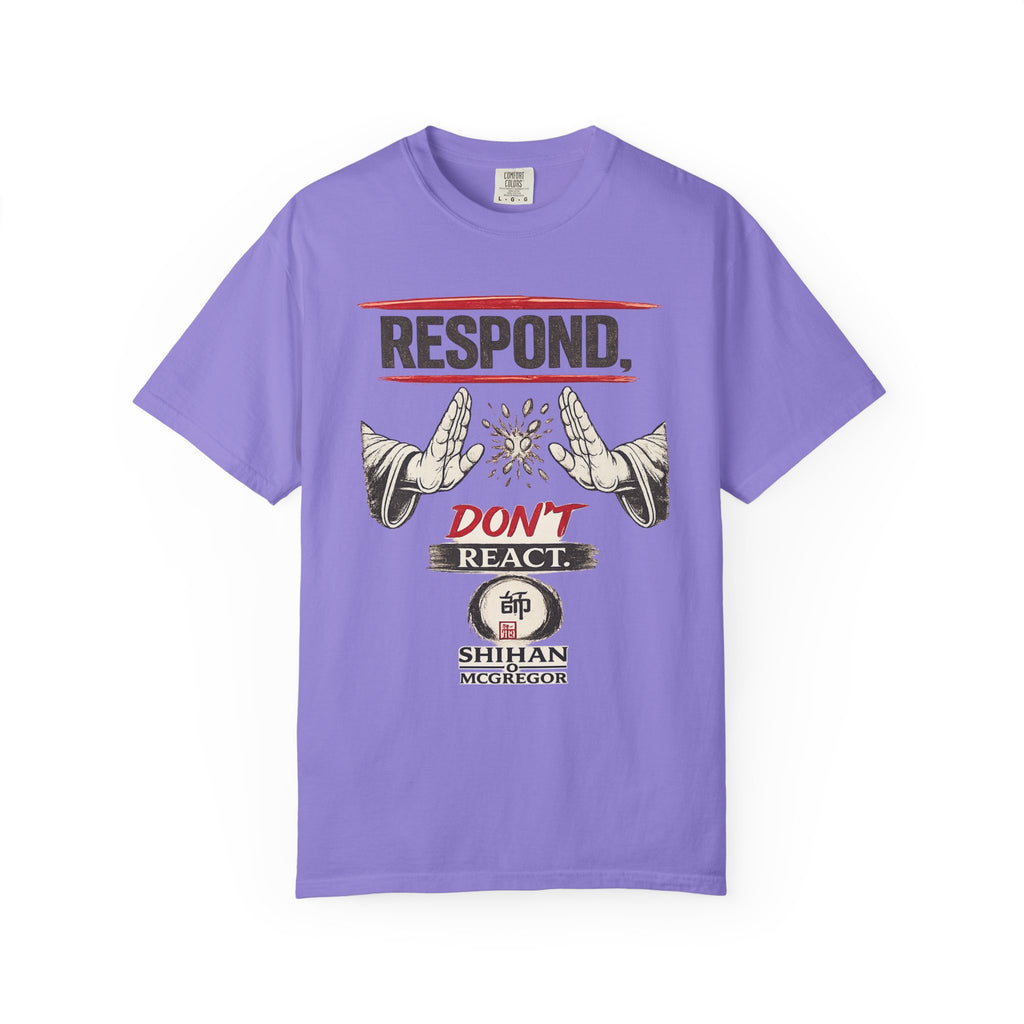Respond Don’t React T-Shirt — Martial Arts Inspirational Tee