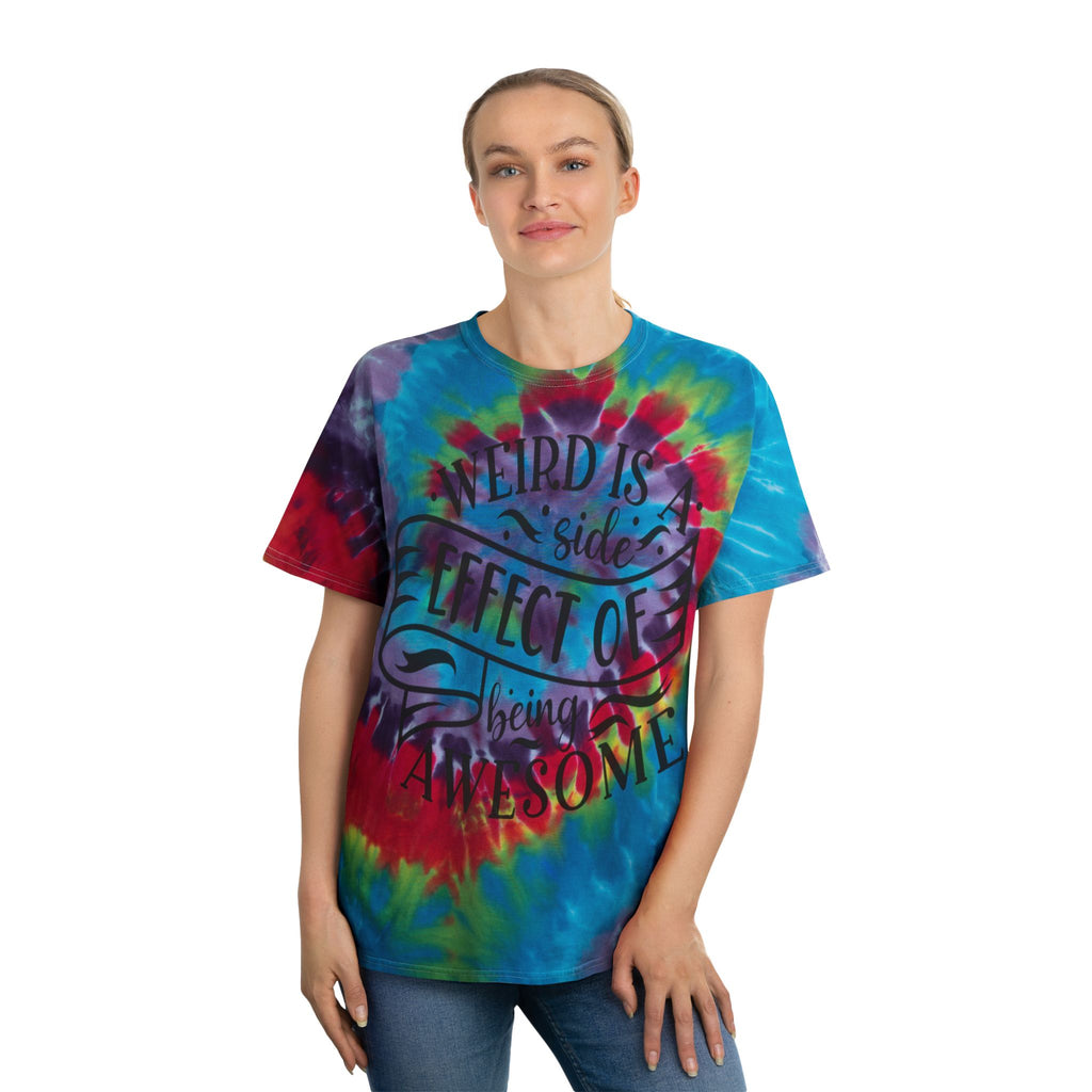 Tie-Dye T-Shirt — "Weird Is A Side Effect of Being Awesome" Spiral Pastel Tee