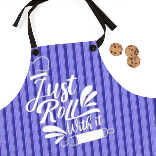 Apron — "Just Roll With It" Striped Baking Apron