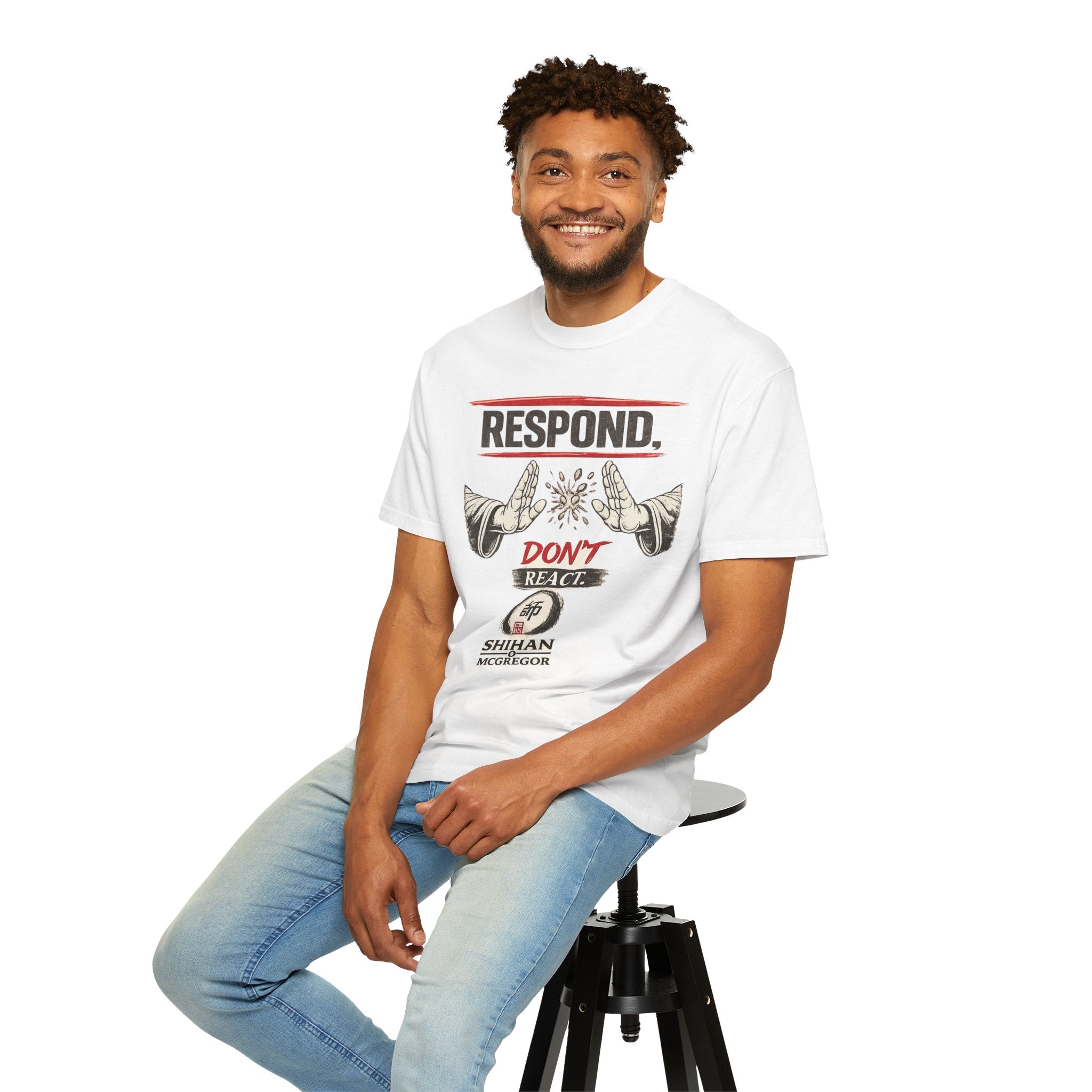 Respond Don’t React T-Shirt — Martial Arts Inspirational Tee