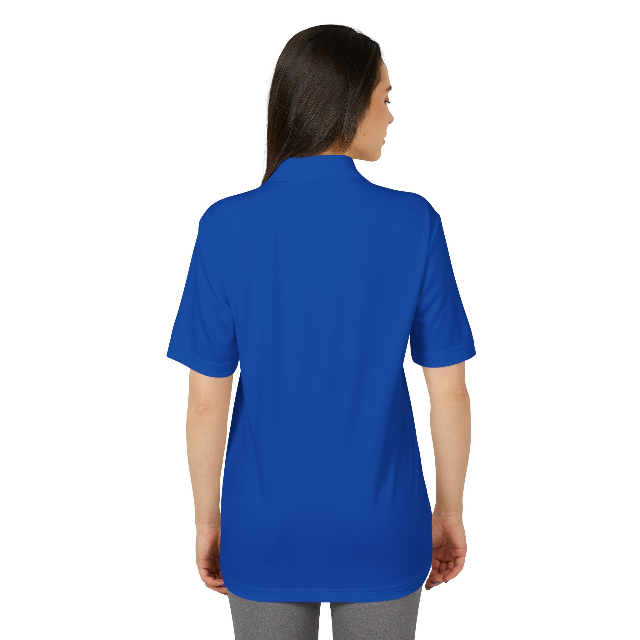 Orange Golf Polo with 'Back Nine' Vintage Crest – Performance Athletic Shirt