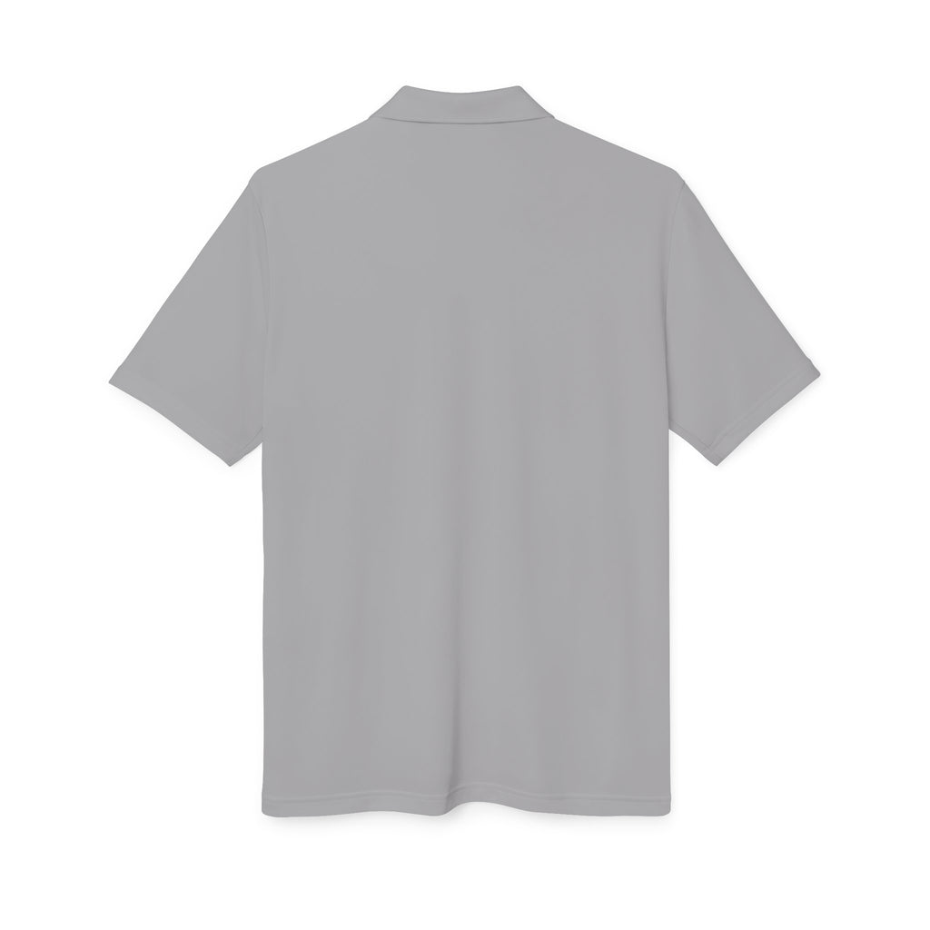 Orange Golf Polo with 'Back Nine' Vintage Crest – Performance Athletic Shirt