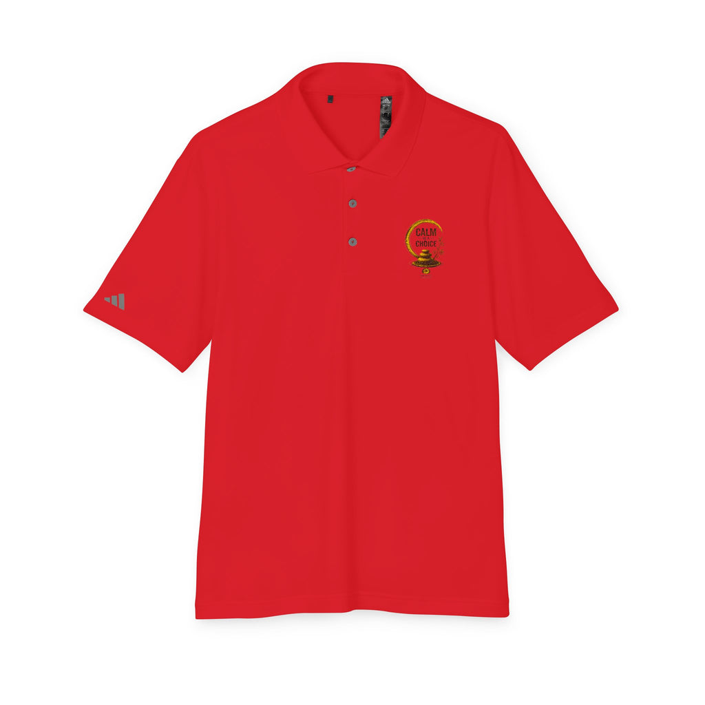 Orange Golf Polo with 'Back Nine' Vintage Crest – Performance Athletic Shirt